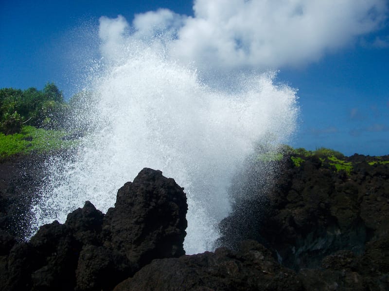 Blowhole at Wai'anapanapa