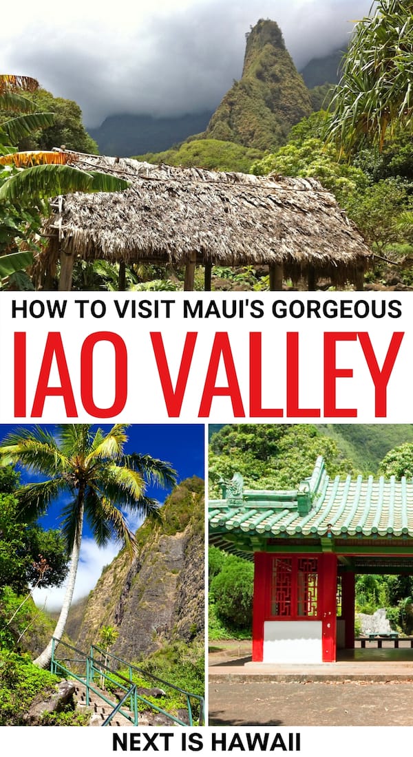 Looking to visit the iconic Iao Valley State Monument on Maui? This short guide gives you all the details to do so! How to get there, what to do, and more! | Places to visit in Maui | Maui state parks | State parks in Maui | Things to do in Maui | Iao Valley Maui | Maui things to do | Maui landmarks | Maui attractions | Maui hiking | Maui itinerary