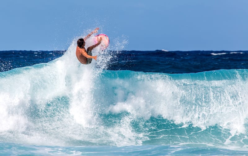 Surfer at Sunset Beach