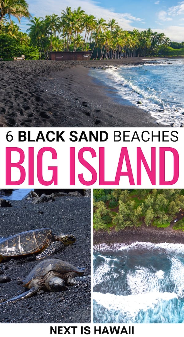 Are you looking to visit one of the Big Island black sand beaches that you see in postcards? This guide details some amazing black sand beaches on Hawaii! | Black sand beaches Big Island | Hawaii black sand beaches | Things to do on the Big Island | Hawaii beaches | Big Island beaches | Beaches in Hawaii | Attractions Big Island | Big Island landmarks | Big Island itinerary