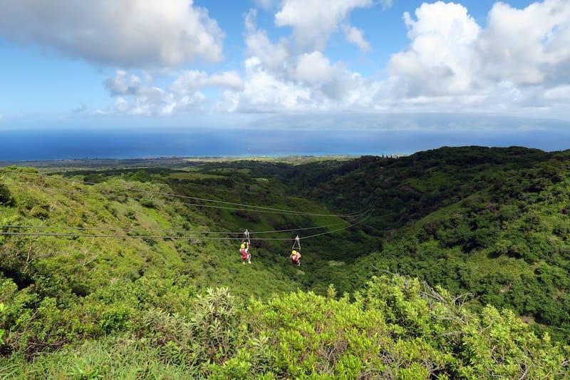 Ziplining Maui