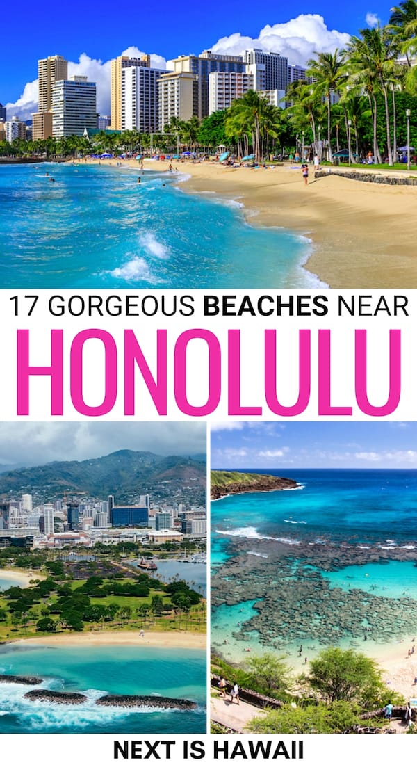 Looking for the best Honolulu beaches to visit on your trip? These are some of the most beautiful beaches in Honolulu (and nearby)! Click to learn more! | Beaches near Honolulu | Things to do in Honolulu | Oahu beaches | Waikiki Beach | Places to visit in Hawaii | Best Hawaii beaches 