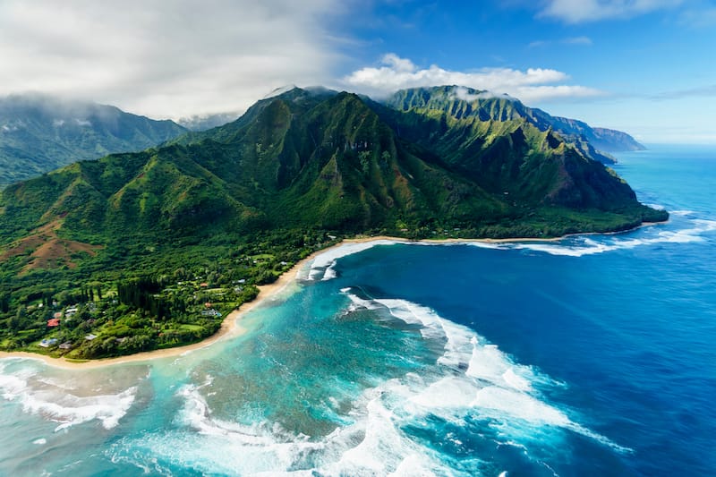 Napali Coast off of Kauai