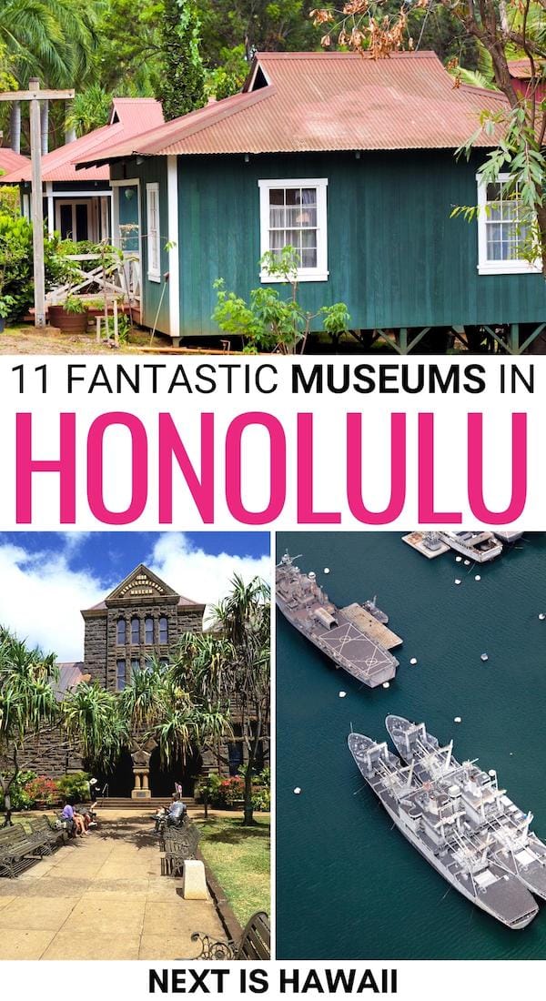 Looking to visit some of the best museums in Honolulu? This guide details the top Honolulu museums - perfect for a rainy day (or a lazy one!) | Things to do in Honolulu | Honolulu itinerary | What to do in Honolulu | Honolulu history museums | History of Honolulu | Honolulu cultural sights | Honolulu military museums | Honolulu plantations | Hawaiian history in Honolulu | Honolulu Hawaiian sights | Honolulu landmarks | Honolulu attractions