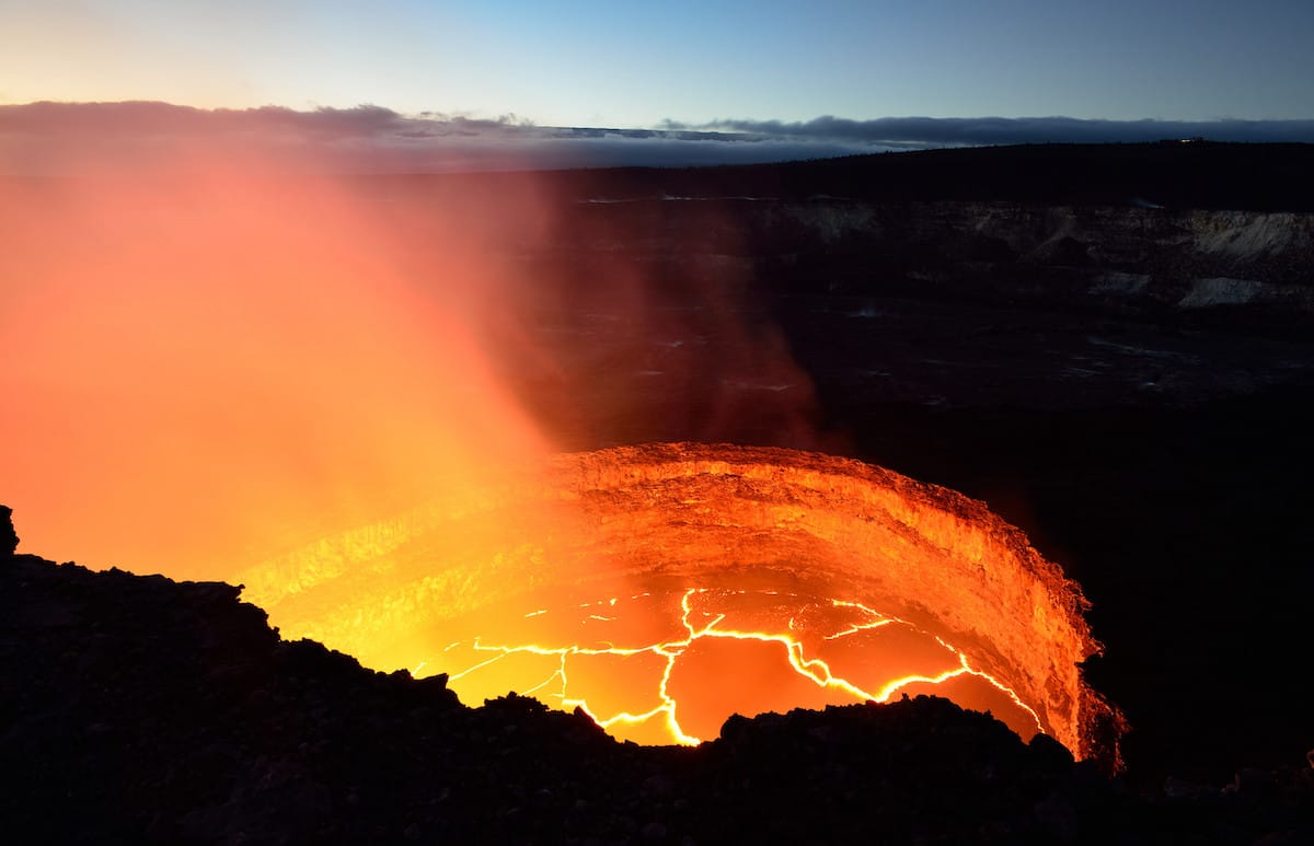 Fiery Volcanoes National Park in Hawaii