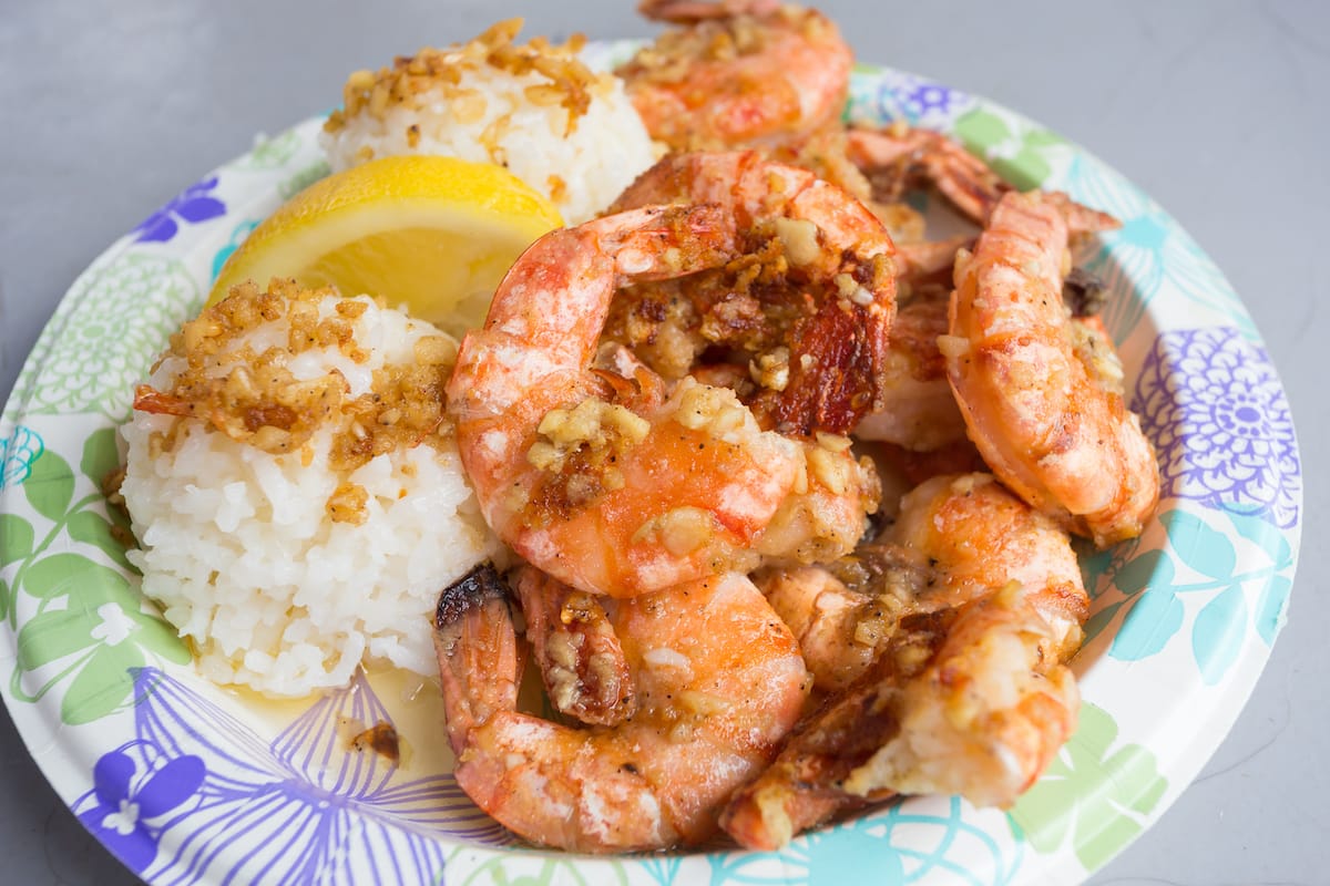 Hawaiian shrimp for lunch!