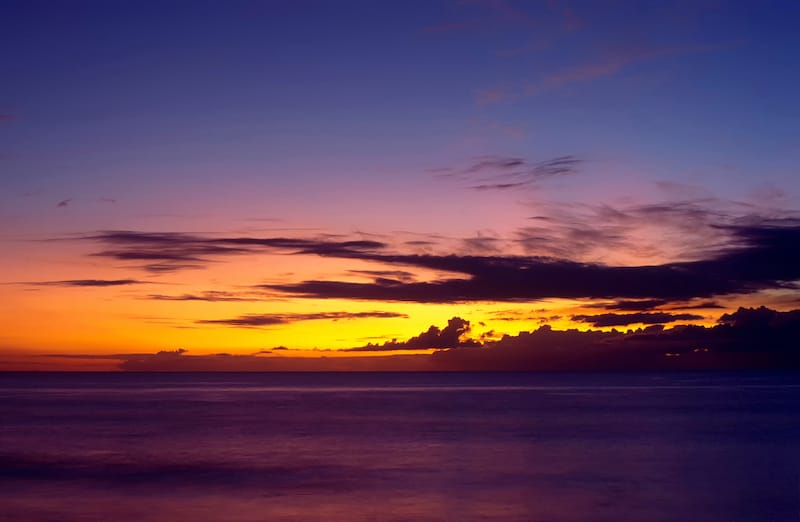 Nanakuli Beach at sunset