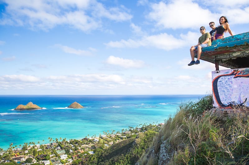 Pillbox hike overlooking Lanikai