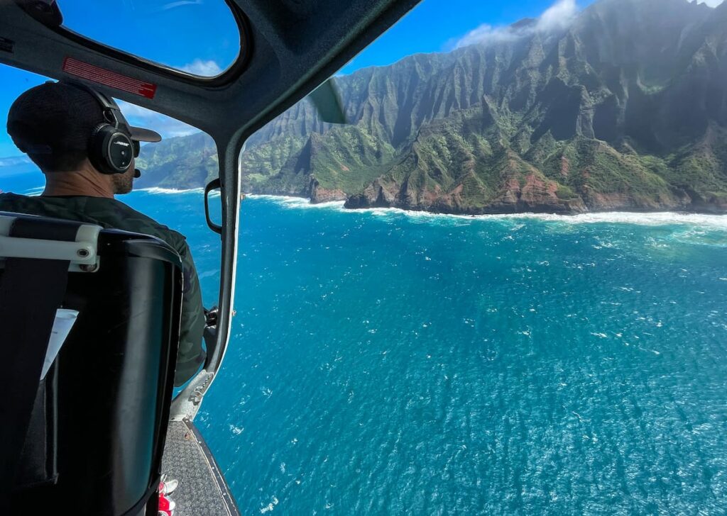 Doors off helicopter tour of Kauai