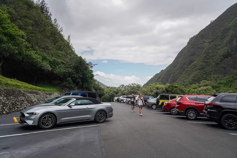 Parking at Iao Valley