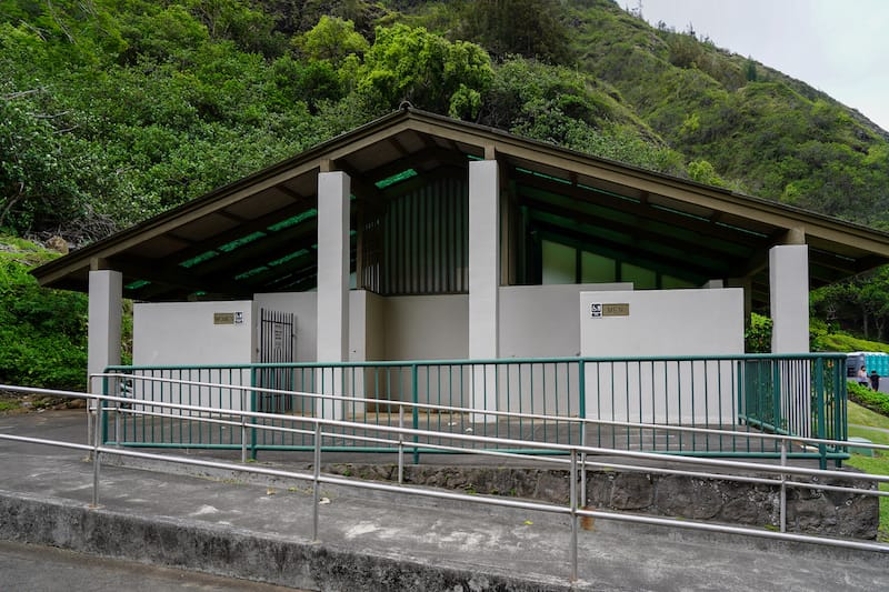 Newly constructed bathrooms at Iao Valley