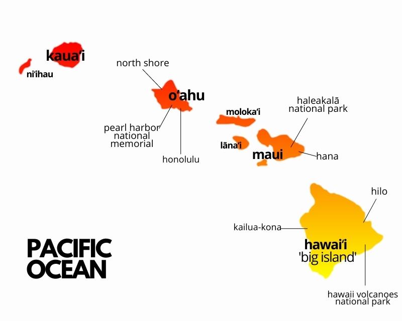 map of hawaii