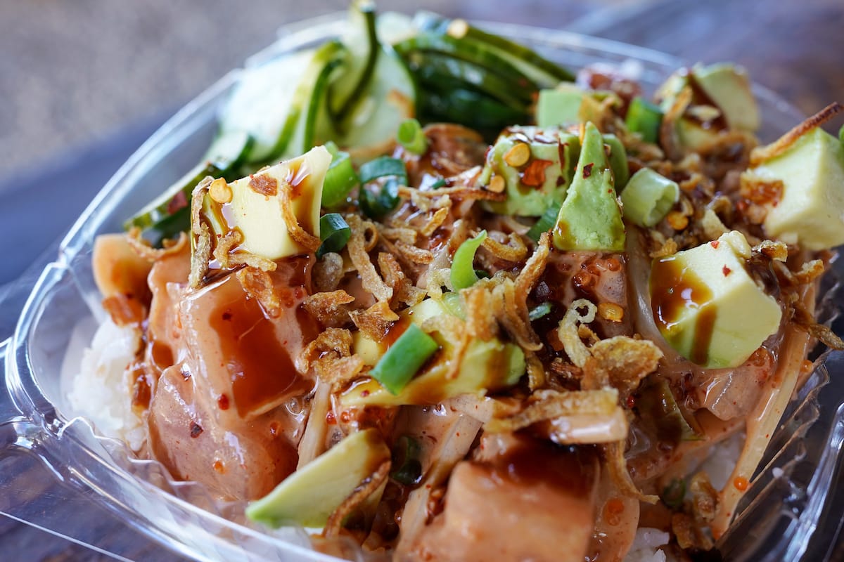 Poke bowl from Ryʻs Poke Shack