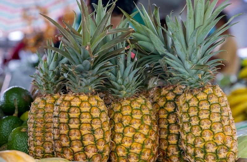 Farmersʻ Market pineapple on the Big Island