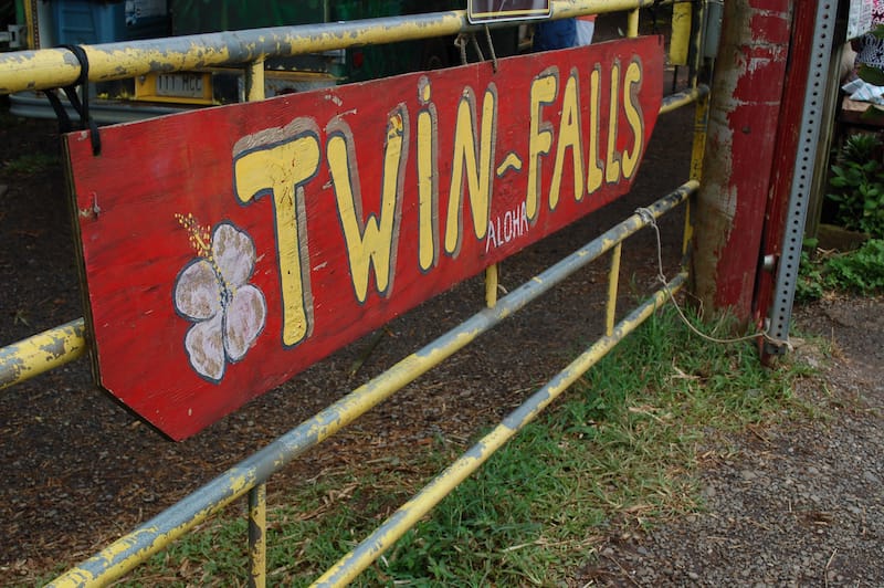 Twin Falls along the Road to Hana