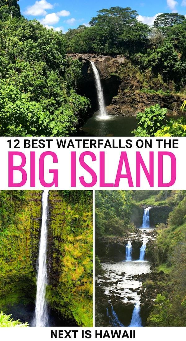 Are you looking for the most beautiful Big Island waterfalls? This guide contains the best waterfalls on the Big Island - including hike info, how to visit, and more! | Big Island waterfall hikes | Waterfalls on Hawaiʻi | Hawaiʻi waterfalls | Waterfall hikes on the Big Island | Things to do on the Big Island | Rainbow Falls Big Island | Akaka Falls State Park Big Island | Waterfalls near Hilo | Day trips from Hilo