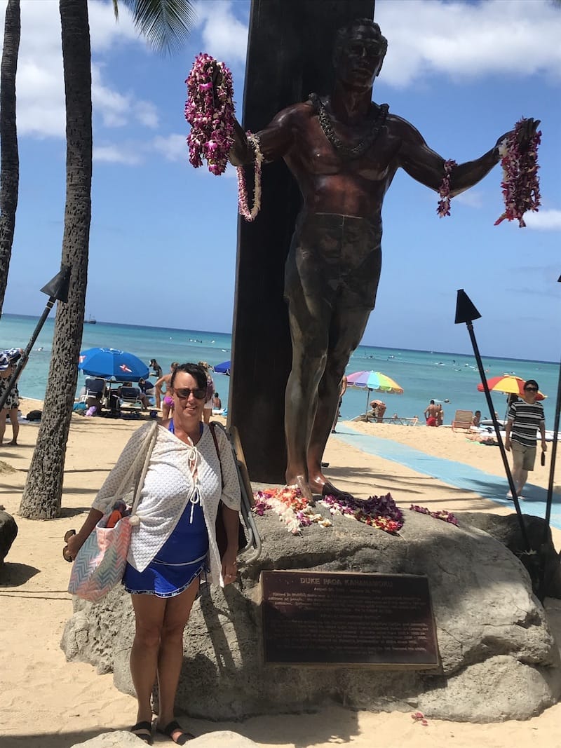 At the Duke Kahanamoku statue