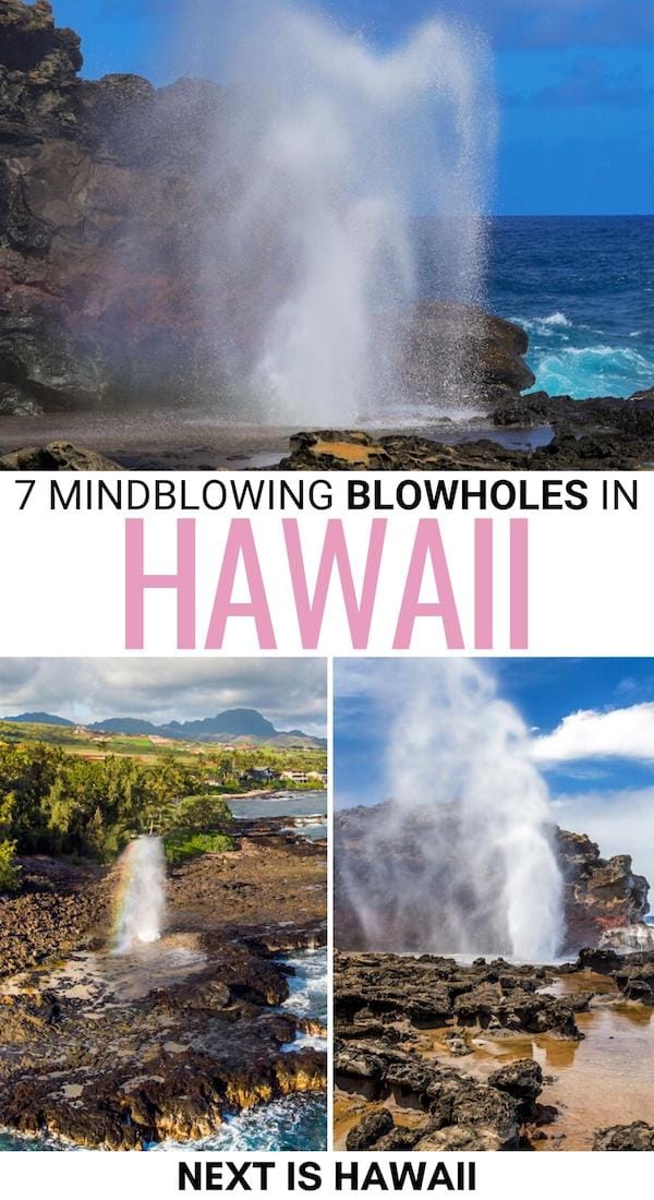 Are you looking for the best blowholes in Hawaii? These Hawaii blowholes are essential to add to your itinerary - we detail them in this guide! Learn more! | Big Island blowholes | Maui blowholes | Oahu blowholes | Kauai blowholes | Hawaiian blowholes | Beaches in Hawaii | Things to do in Hawaii