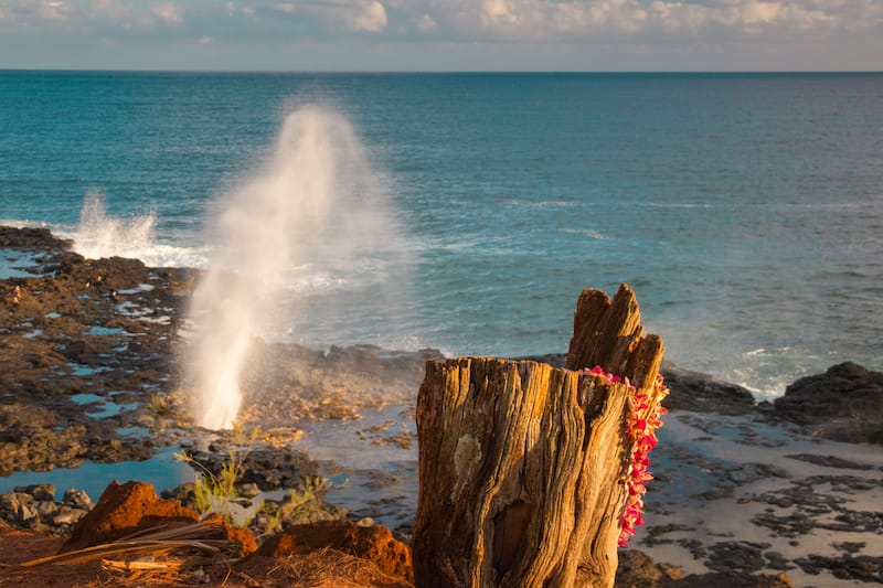 There are many iconic blowholes in Hawaii - Spouting Horn is one of them!
