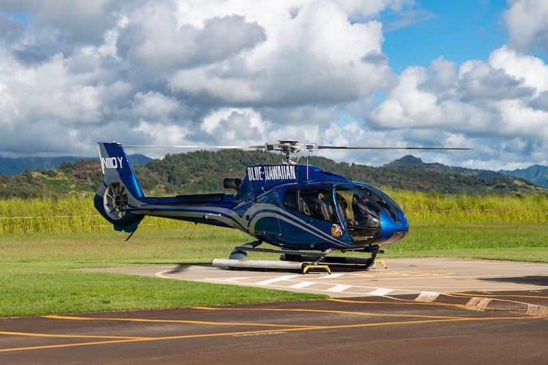Blue Hawaiian helicopter on the Big Island - Keith 316 - Shutterstock