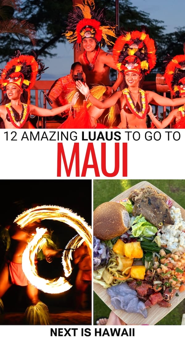 Are you looking for the best luaus on Maui for your upcoming trip? These Maui luaus are the best - and we tell you what to expect and how to book them! Learn more! | Luau Hawaii | Lahaina luau | Wailea luau | Luaus on Maui | Things to do in Maui | Maui hula dancing | Maui culture | Maui fire show