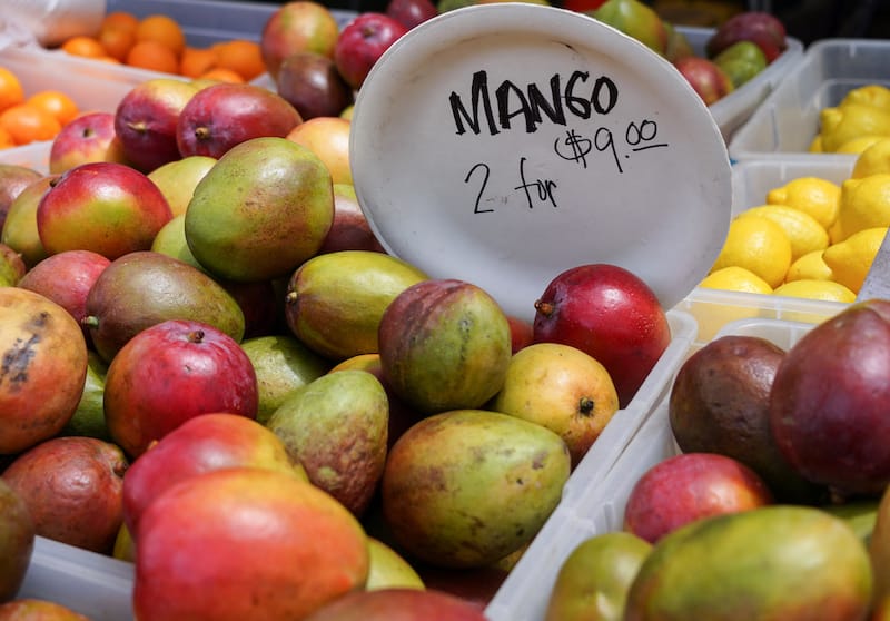 Local produce at the farmers' market