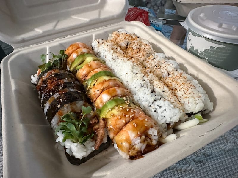 Take away sushi from Miso Phat