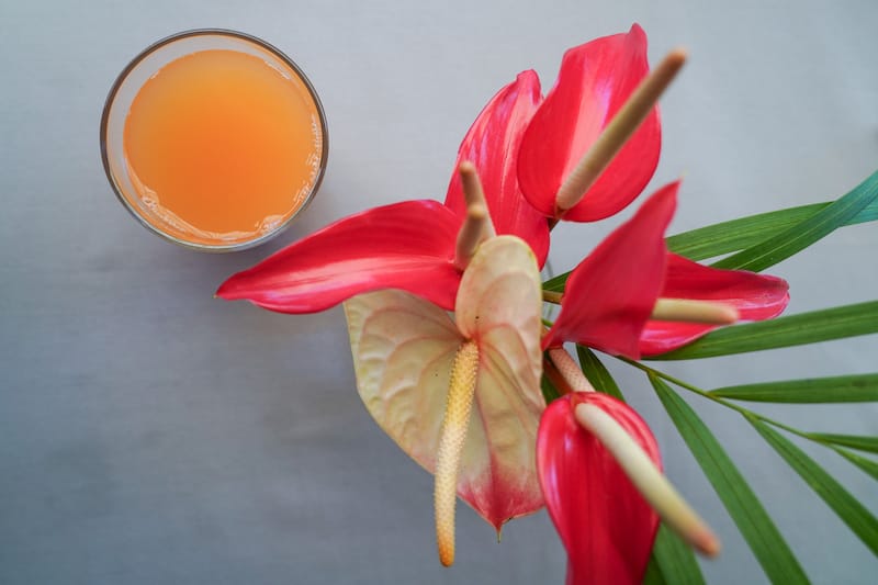 Fresh juice at breakfast